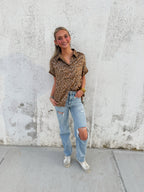 Metallic Leopard Top