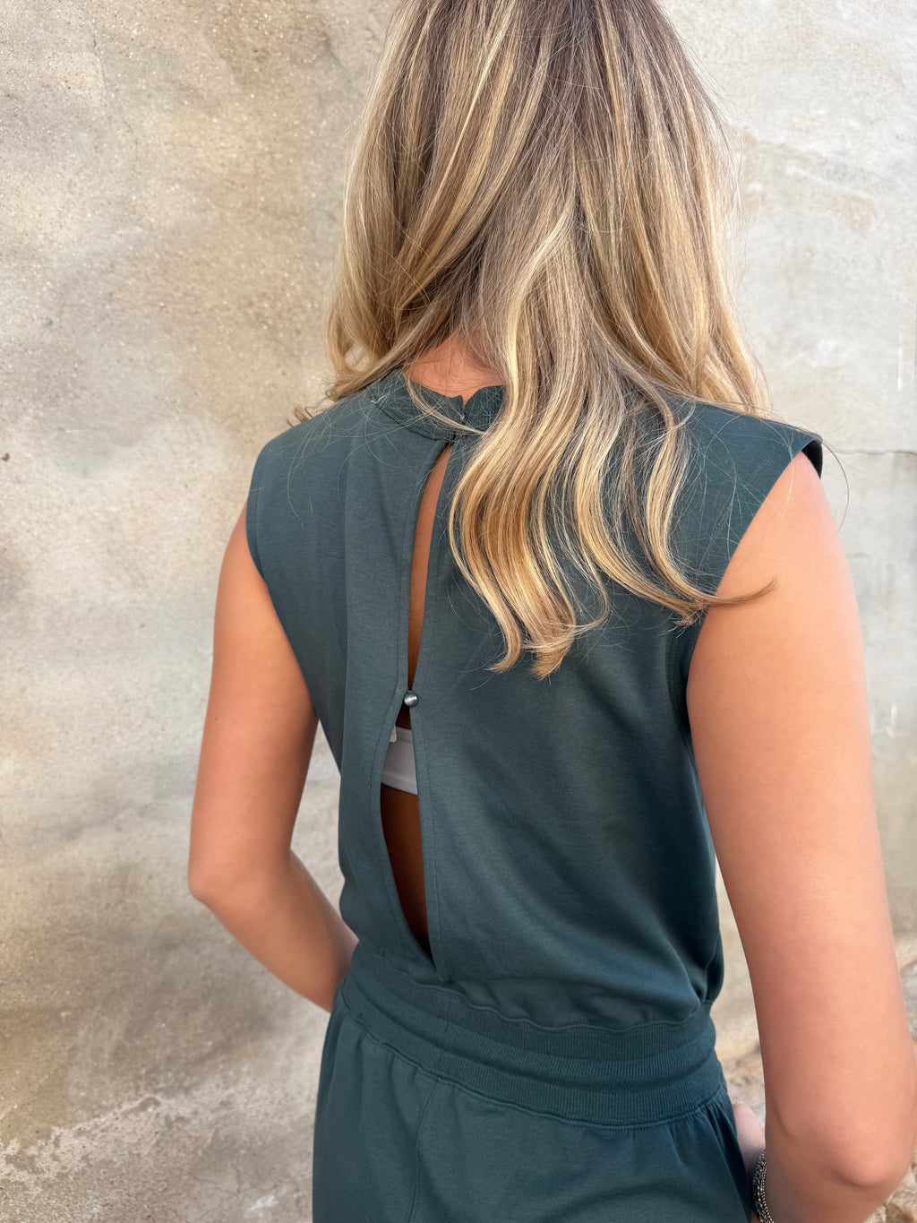 Sleeveless Knit Active Jumpsuit