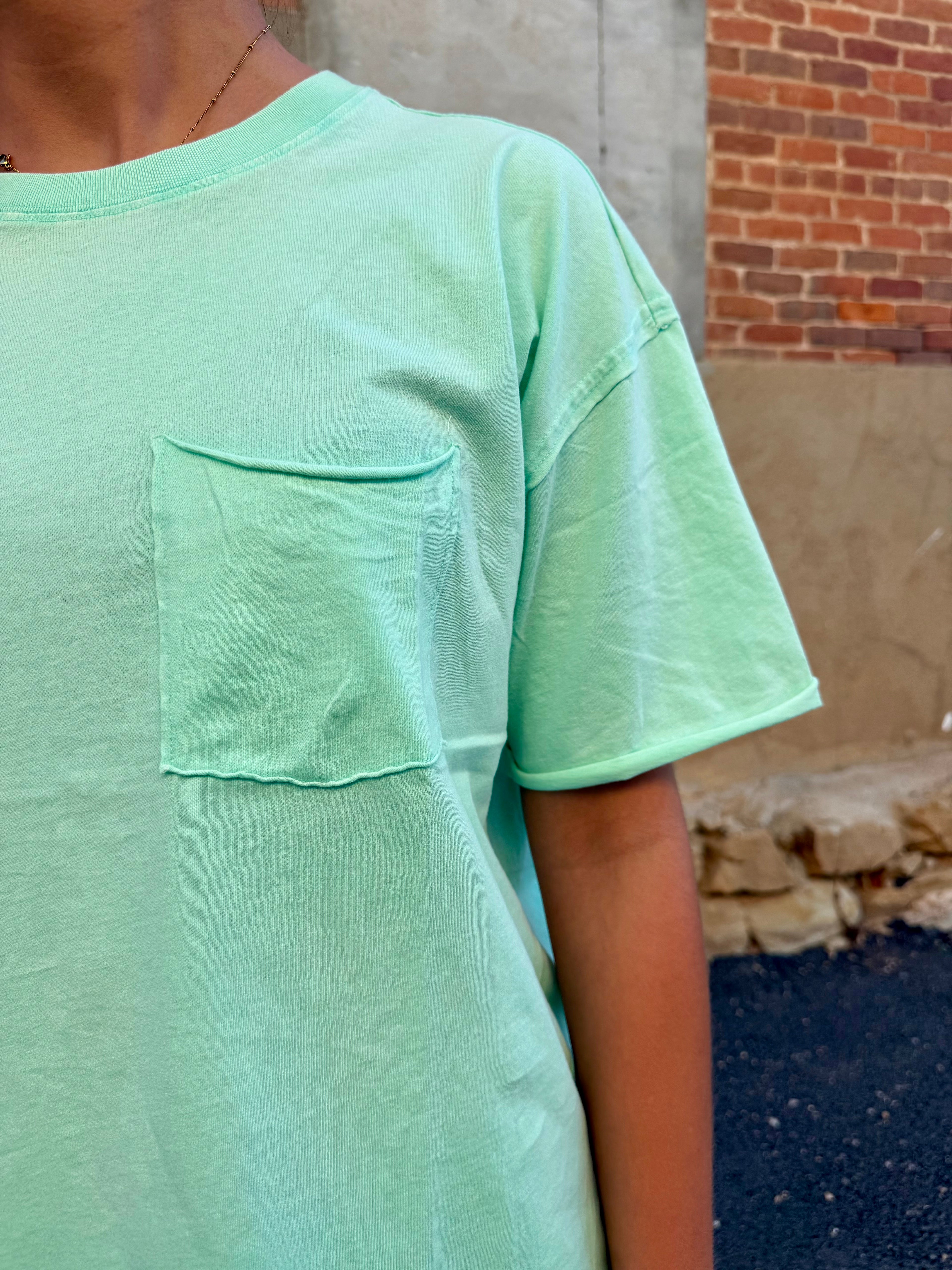 Mint-To-Be Pocket Tee