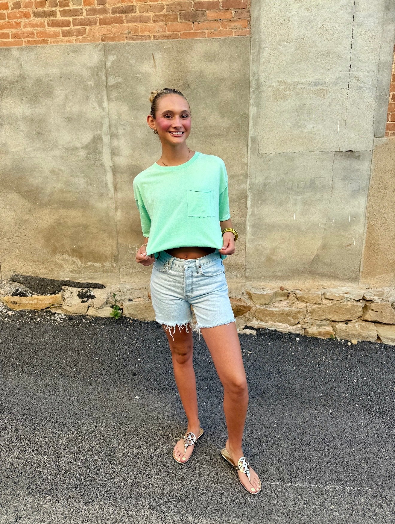 Mint-To-Be Pocket Tee
